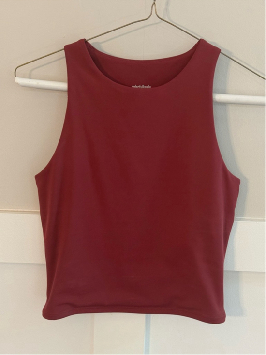 Colorfulkoala Tops - Colorfulkoala XS Burgundy Athletic Tank Top Pilates Yoga Athleisure Clean Girl